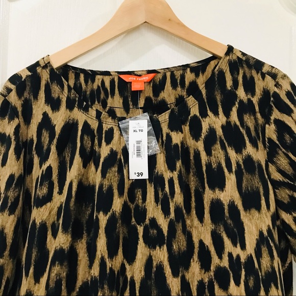 Joe Fresh Cheetah Print Long Sleeve Dress - Picture 5 of 7